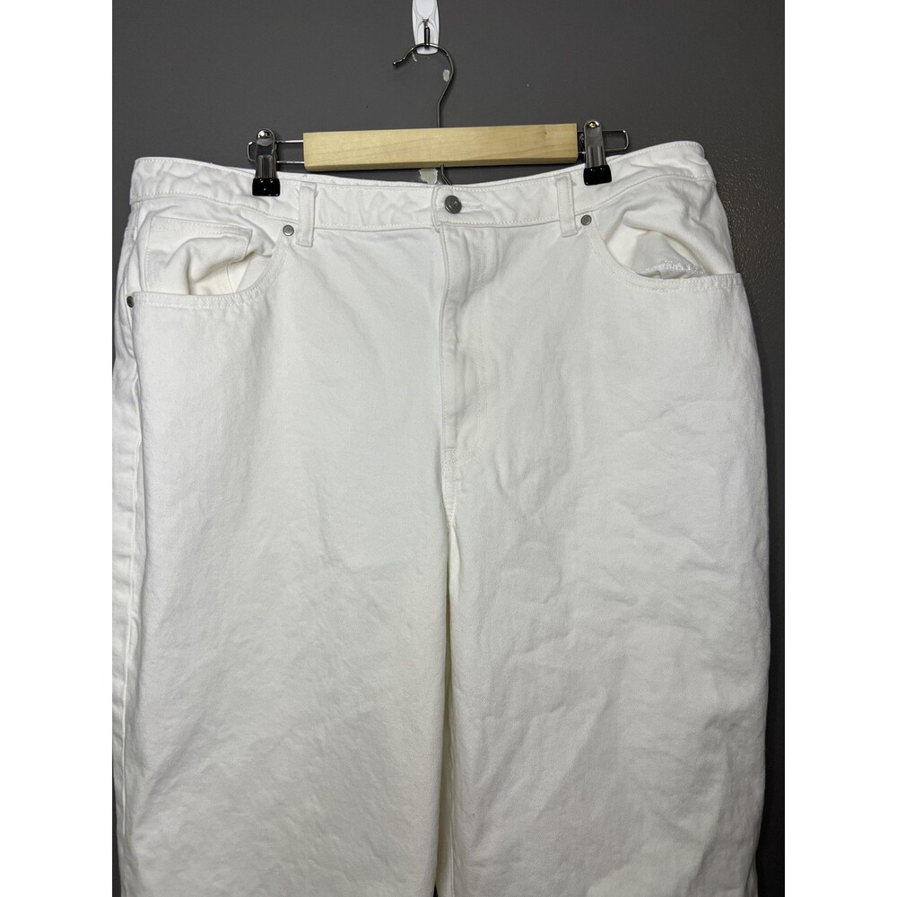 PINK Victoria's Secret Jeans Womens 18 White Straight Relaxed Denim Pants